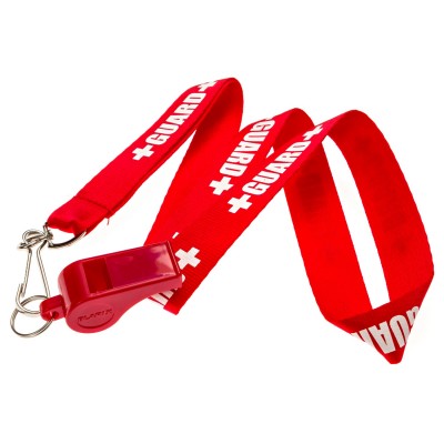 Lifeguard Pea Whistle + Lanyard w/Print