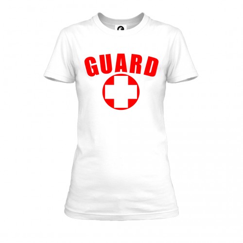 White Womens Lifeguard T-Shirt 