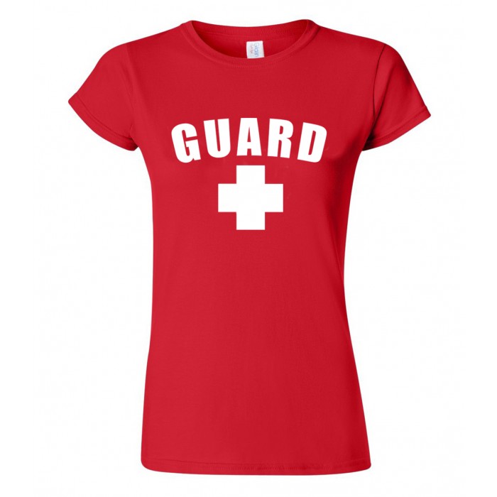 Red Womens Lifeguard T-Shirt 