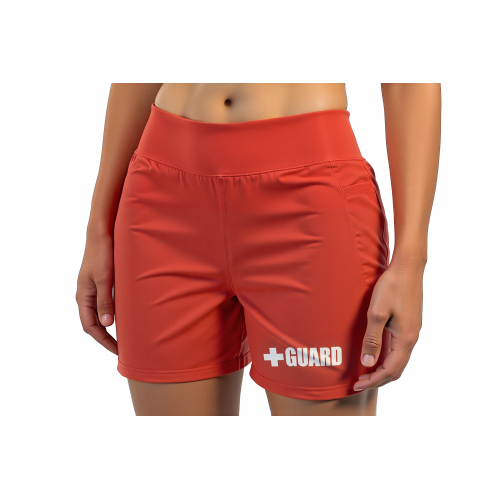 Womens Lifeguard High-Waisted Board Shorts 7"