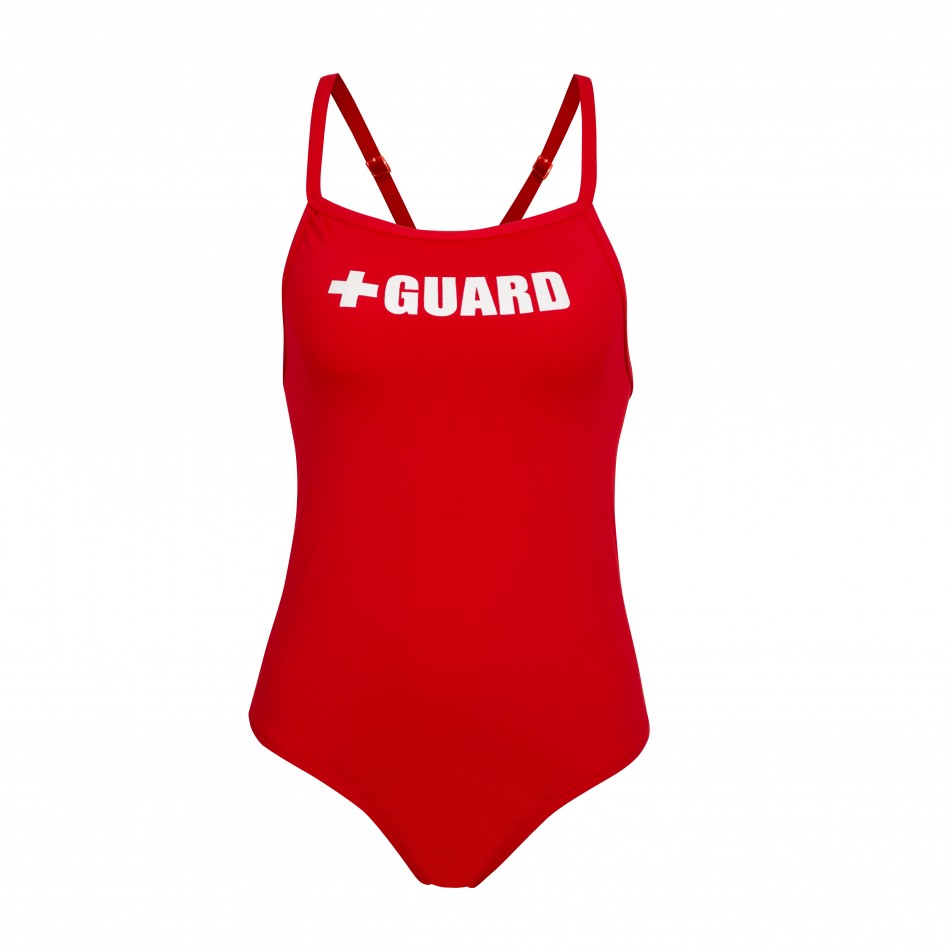 Lifeguard Swimsuit With Adjustable Straps 1pc With Cups