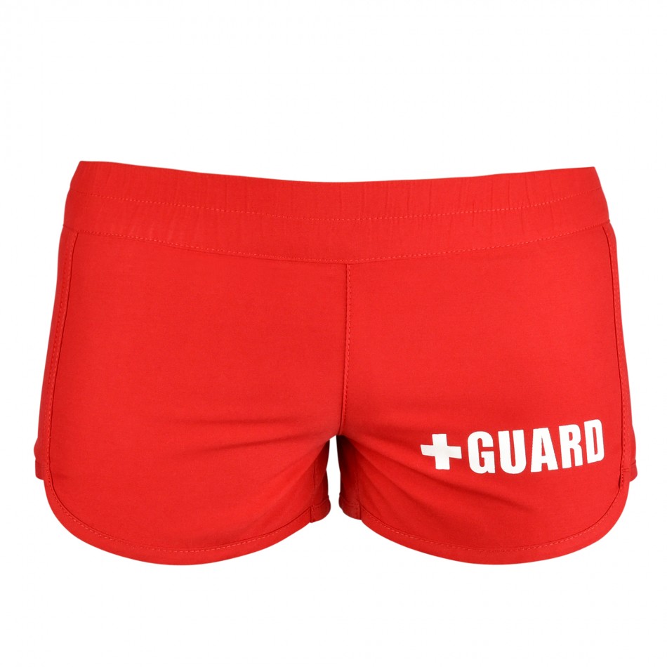 21 Red Stretch Lifeguard Uniform Boardshort